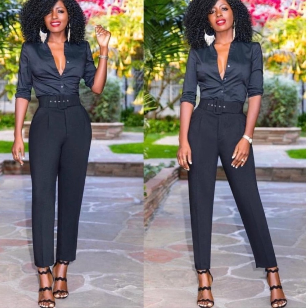 Zara high waisted belted pants - Picture 9 of 12
